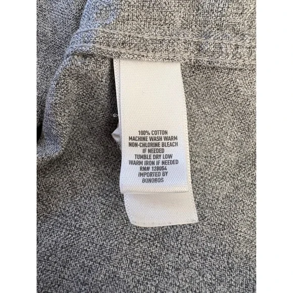 Bonobos Mens Brushed Button Down Slim Fit Casual Shirt Grey Size XL - Picture 5 of 5
